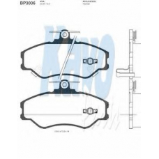 BP-3006 KAVO PARTS Комплект тормозных колодок, дисковый тормоз