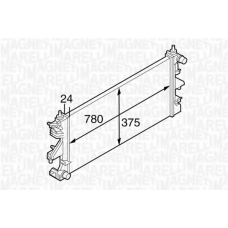 350213126900 MAGNETI MARELLI Радиатор, охлаждение двигателя