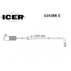 610388 E ICER Сигнализатор, износ тормозных колодок