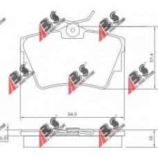 37288 OE ABS Комплект тормозных колодок, дисковый тормоз
