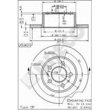 BS 7129 BRECO Тормозной диск