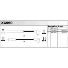XC960 QUINTON HAZELL Комплект проводов зажигания