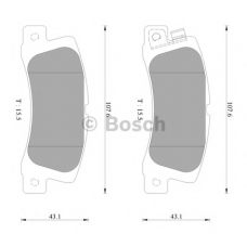 0 986 AB2 429 BOSCH Комплект тормозных колодок, дисковый тормоз