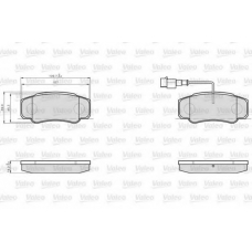 873921 VALEO Комплект тормозных колодок, дисковый тормоз