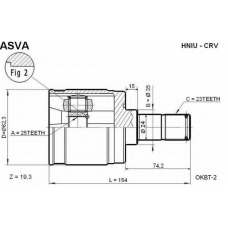 HNIU-CRV ASVA Шарнирный комплект, приводной вал