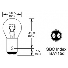 LLB380 TRW Лампа накаливания, фонарь указателя поворота; Ламп