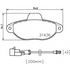 T2216 PAGID Комплект тормозных колодок, дисковый тормоз