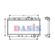 100039N AKS DASIS Радиатор, охлаждение двигателя