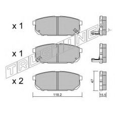 532.0 TRUSTING Комплект тормозных колодок, дисковый тормоз