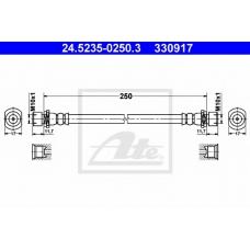 24.5235-0250.3 ATE Тормозной шланг