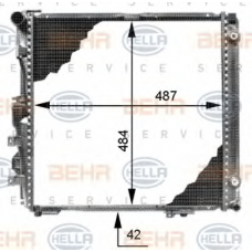 8MK 376 713-294 HELLA Радиатор, охлаждение двигателя