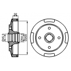 0 986 477 091 BOSCH Тормозной барабан