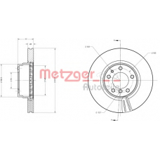 6110383 METZGER Тормозной диск