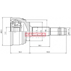 6542 KAMOKA Шарнирный комплект, приводной вал