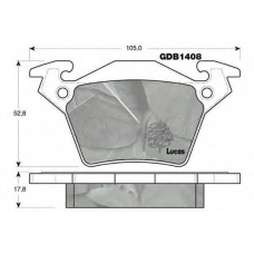 GDB1408 TRW Комплект тормозных колодок, дисковый тормоз