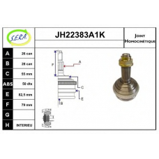 JH22383A1K SERA Шарнирный комплект, приводной вал