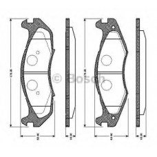 0 986 TB2 253 BOSCH Комплект тормозных колодок, дисковый тормоз