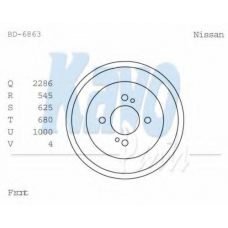 BD-6863 KAVO PARTS Тормозной барабан