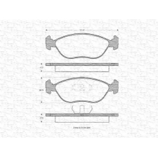 363702160636 MAGNETI MARELLI Комплект тормозных колодок, дисковый тормоз