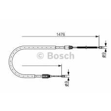 1 987 477 639 BOSCH Трос, стояночная тормозная система