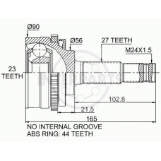 OJ-0193 InterParts Шарнирный комплект, приводной вал