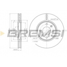 DBA841V BREMSI Тормозной диск