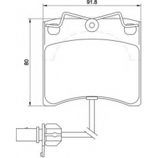 363700205129 MAGNETI MARELLI Комплект тормозных колодок, дисковый тормоз