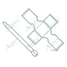 KIT235 APEC Комплектующие, тормозные колодки