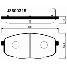 J3600319 NIPPARTS Комплект тормозных колодок, дисковый тормоз