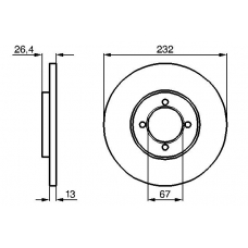 0 986 478 784 BOSCH Тормозной диск