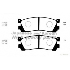 M075-08 ASHUKI Комплект тормозных колодок, дисковый тормоз