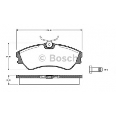 0 986 TB2 667 BOSCH Комплект тормозных колодок, дисковый тормоз