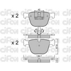 822-773-6 CIFAM Комплект тормозных колодок, дисковый тормоз