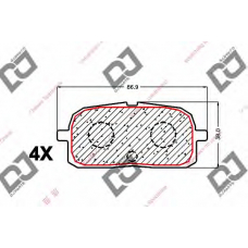 BP1561 DJ PARTS Комплект тормозных колодок, дисковый тормоз