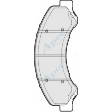 PAD1888 APEC Комплект тормозных колодок, дисковый тормоз