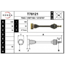 T78121 EAI Приводной вал