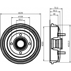 8DT 355 300-191 HELLA PAGID Тормозной барабан