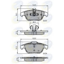 CBP01792 COMLINE Комплект тормозных колодок, дисковый тормоз