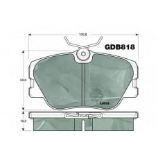 GDB818 TRW Комплект тормозных колодок, дисковый тормоз