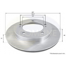 ADC0907V COMLINE Тормозной диск