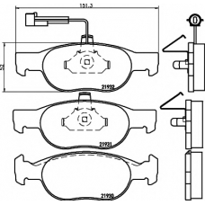 8DB 355 007-921 HELLA PAGID Комплект тормозных колодок, дисковый тормоз