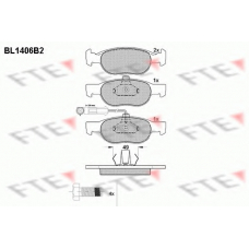 BL1406B2 FTE Комплект тормозных колодок, дисковый тормоз