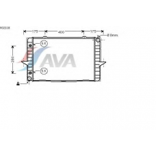 VO2118 AVA Радиатор, охлаждение двигателя