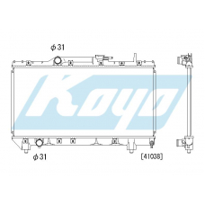 PA010343 KOYO P-tank corrugate-fin ass'y