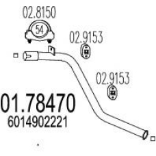 01.78470 MTS Труба выхлопного газа