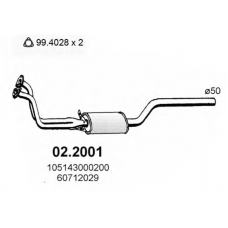 02.2001 ASSO Предглушитель выхлопных газов
