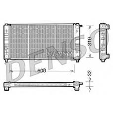 DRM26002 DENSO Радиатор, охлаждение двигателя