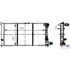 8MK 376 707-171 HELLA Радиатор, охлаждение двигателя