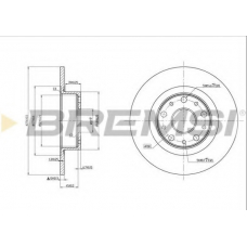 DBA805S BREMSI Тормозной диск