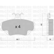 22-0120-0 METELLI Комплект тормозных колодок, дисковый тормоз
